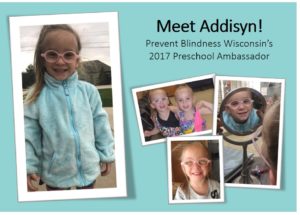 Addisyn Preschool Vision Screening Ambassador